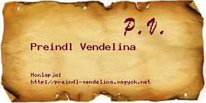 Preindl Vendelina névjegykártya